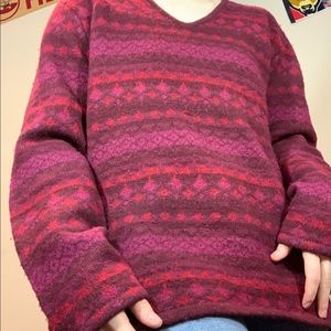 Vintage Wool Eddie Bauer patterned Sweater